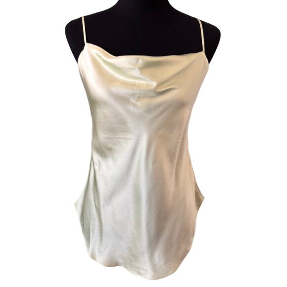 NEW CINQ A’ SEPT Marta Silk Cowlneck Cami Top Size XS Light GREEN - Picture 1 of 6